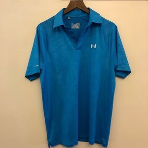 Blue Under Armour collared shirt, size med